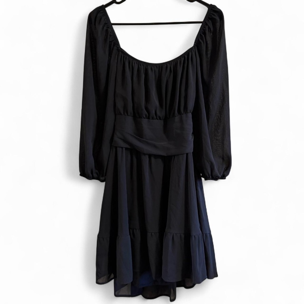 Black Women's Mini Tie-back Dress